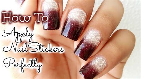 How To Apply Nail Stickers Perfectly YouTube