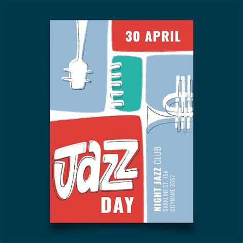 Free Vector | International jazz day poster template