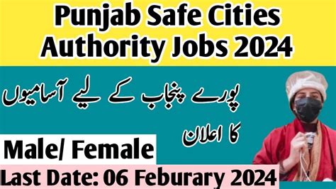 Punjab Safe Cities Authority Jobs 2024 Punjab Safe Cities Online