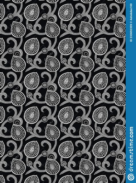 Textile Traditional Allover Pattern Design For Print Background