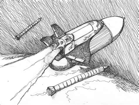 Space Shuttle Drawing at PaintingValley.com | Explore collection of Space Shuttle Drawing