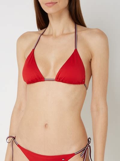 TOMMY HILFIGER Bikini Oberteil Mit Neckholder Rot Online Kaufen