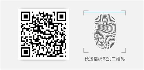 公众号 扫描 指纹 长按识别二维码二维码模板 一具蚊子二维码创意模板 设计号