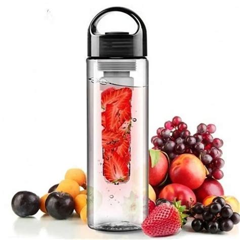 700ML BPA Free Plastic Fruit Infuser Water Bottle With Filter Leakproof ...