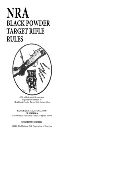 Black Powder Target Rifle Rules