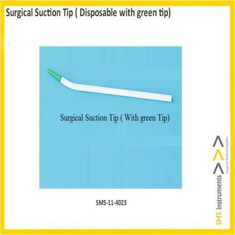 Surgical Suction Tip Disposable With Green Tip Sms Dental