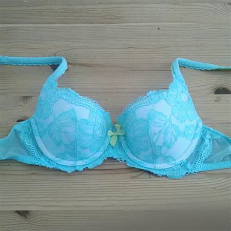 Victorias Secret Intimates And Sleepwear Turquoise Lacy Victoria Secret Bra Poshmark