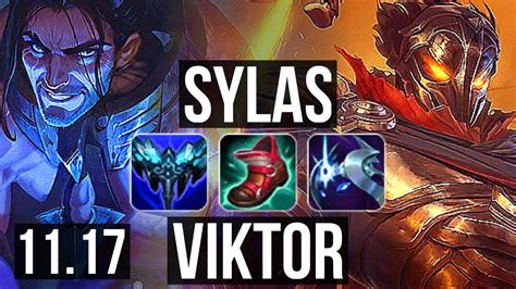 SYLAS Vs VIKTOR MID 66 Winrate Godlike 13 4 8 EUW Master V11