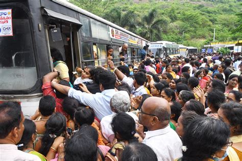 Visakhapatnam Thousands Of Devotees Throng Sri Varaha Lakshmi