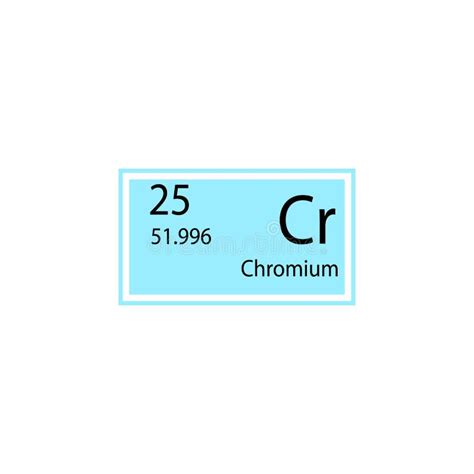 Periodic Table Element Chromium Icon. Stock Illustration - Illustration ...