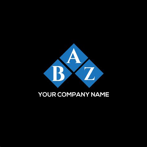 Baz Letter Logo Design On Black Background Baz Creative Initials