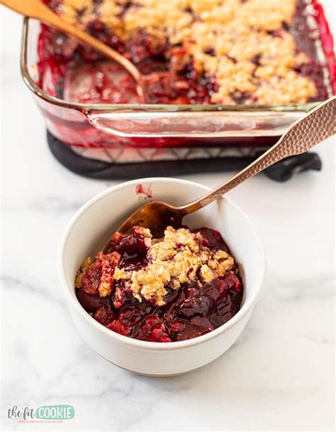 Gluten Free Cherry Crisp With Fresh Cherries The Fit Cookie