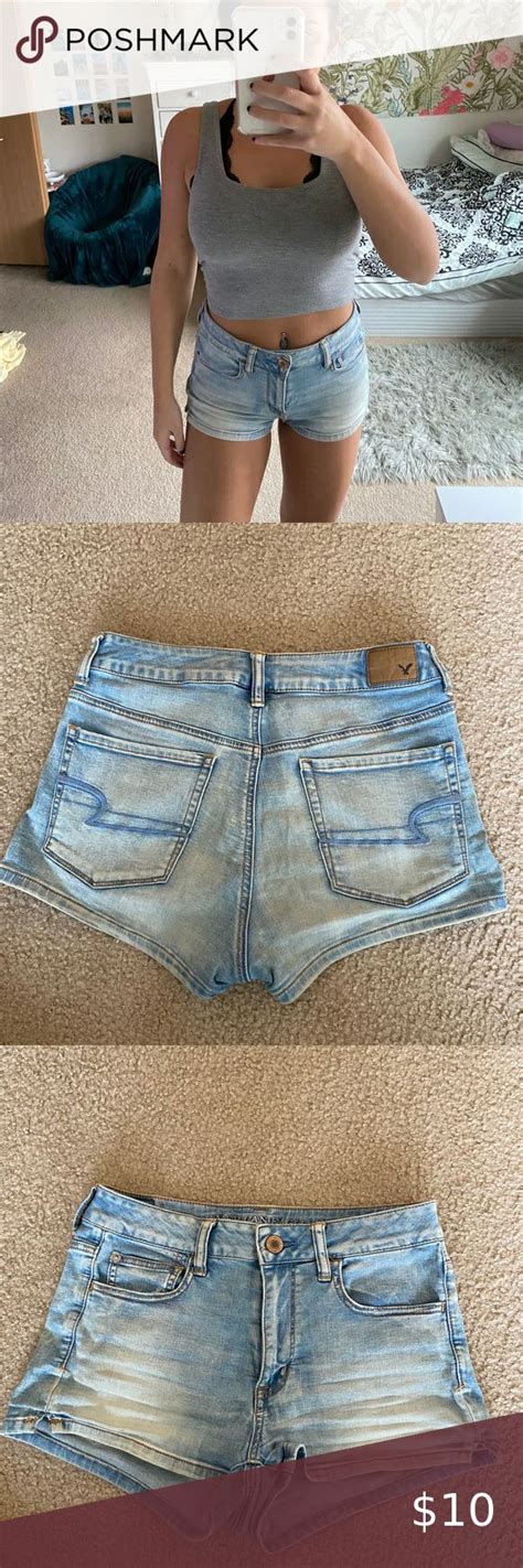 AMERICAN EAGLE Super Super Stretch Shortie Stretchy Jean Shorts