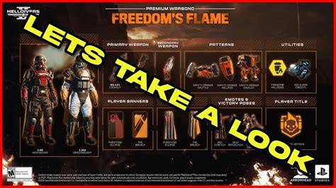 New Freedoms Flame Premium Warbond Helldivers Youtube