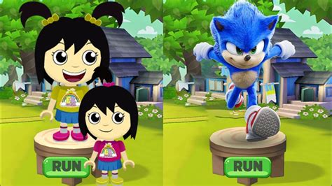 Tag With Ryan Vs Sonic Dash Kate And Emma Vs Movie Sonic Vs All