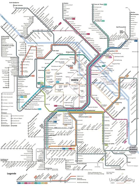 "Vienna Metro Map" Poster for Sale by UnderOneSky | Redbubble