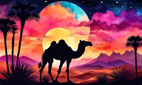 Silhouette - Camel at Sunset by 77tradewinds on DeviantArt