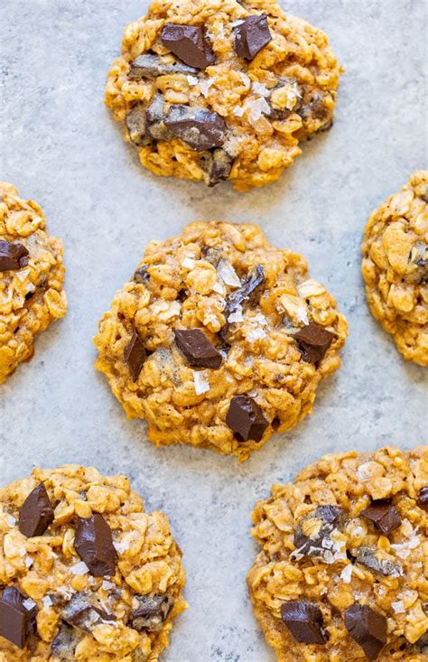 Salted Oatmeal Chocolate Chip Cookies Averie Cooks