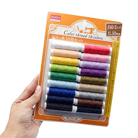 Kit De Linhas De Poliéster Para Costura 18 Unidades Daiso