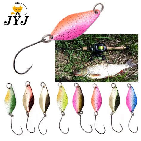 Jyj Pcs Colorful G Single Hook Hard Baits Spoon Metal Lure Fishing