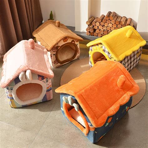 Indoor Dog House Style - Foldable & Cozy House | GROOMY | Dog house, Indoor dog house, Plush pet bed