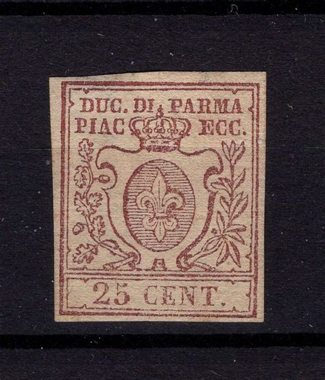 Italian Ancient States Parma 25 C Lilac Brown Mint Catawiki