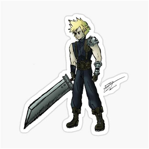 Cloud Strife Sticker For Sale By Evan Isabell Redbubble