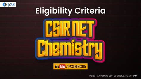 CSIR NET Chemistry Eligibility Criteria NET Chemical Science YouTube