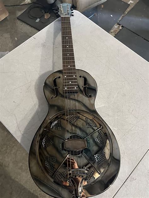 Recording King RM 993 Metal Body Parlor Resonator Guitar U Reverb