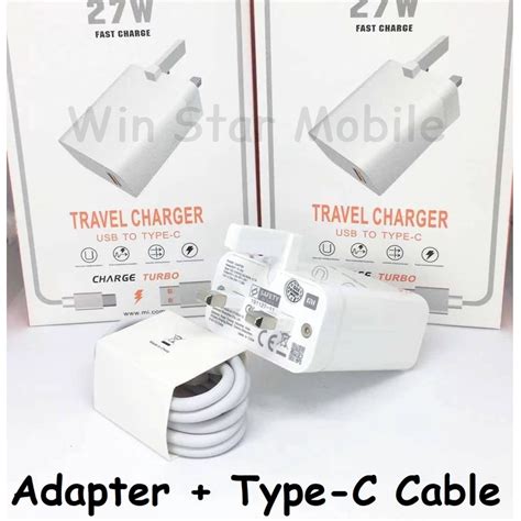 For Mi 33w 27w 18w Charger Xiaomi Redmi Fast Charger Turbo Charge