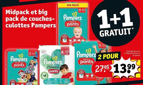 Promo Midpack Et Big Pack De Couches Culottes Pampers Chez Kruidvat