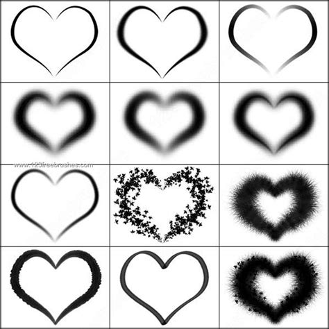 Free Photoshop Heart Brush Photoshop Free Brushes 123freebrushes