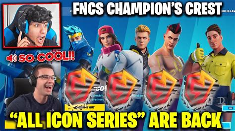 Streamers React To Champion S Crest Fncs Back Bling All Icon Series