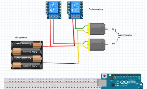 Two relay,two water pump and one battery - Sensors - Arduino Forum