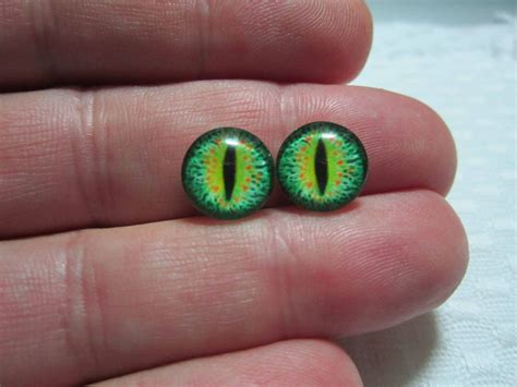 Dragon Eyes Glass Eyes For Crafts And Sculpture 12mm Cabochons Etsy