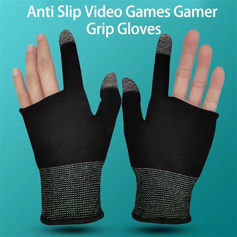 Gaming Grip Gloves For Sweaty Hands Two Finger Touch High Sensitivity