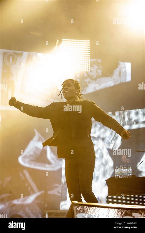 The American Rapper Asap Rocky Stylized Aap Rocky Performs A Live