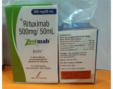 Zestmab Rituximab 500mg 100mg Injection Rpg Packaging Type Vial At Rs 1000 Box In Mumbai