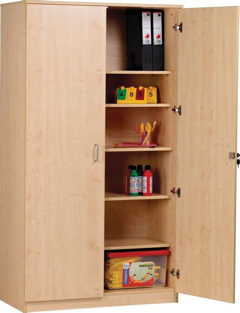 Millhouse Tall Storage Cupboard Maple Melamine With Beech Features Just For Nurseries