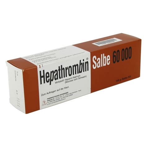 Hepathrombin Salbe I E Gramm N Medpex