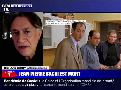 Richard Berry Bouleversé Par La Mort De Jean Pierre Bacri Sa Fille De