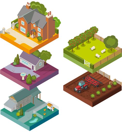 Isometric Farm Illustration • David Goodman • Illustration Maps Design