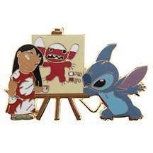 Disney Lilo And Stitch With Badness Easel Pin Limited Edition Of