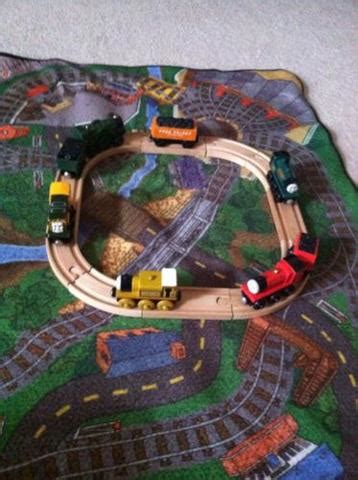 THOMAS THE TANK ENGINE WOODEN TRAIN SET WITH TRACK | #494132165