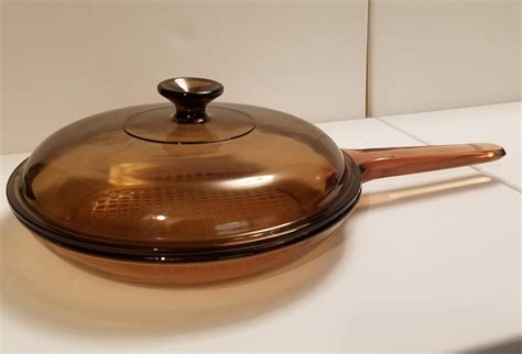 Corning Vision Visionware Amber 10 Frying Pan W Lid Amazon Co Uk