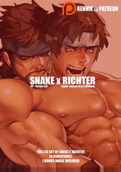 Snake X Richter Super Smash Bros 18 Image Set By Rennik