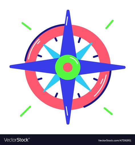 Directional compass Royalty Free Vector Image - VectorStock