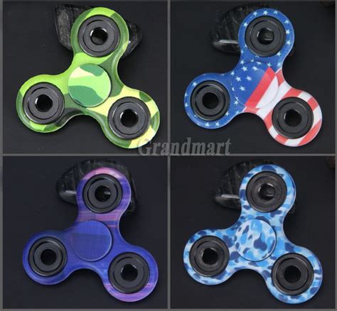 Camouflage Tri Fidget Hand Spinner Camouflage Hand Fingertip Spinner