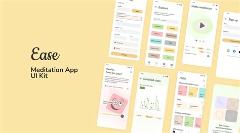 Ease Meditation App Ui Kit Figma