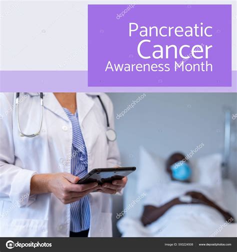 Composition Pancreatic Cancer Awareness Month Text Diverse Doctor Patient Pancreatic Stock Photo ...